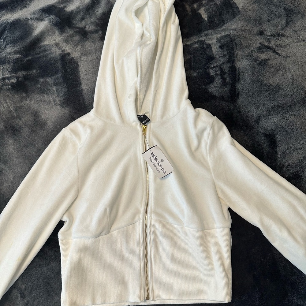 Velvet White Hoodie